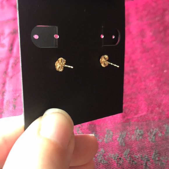 NWT 14k Italian gold stacking stud earrings - Picture 3 of 4